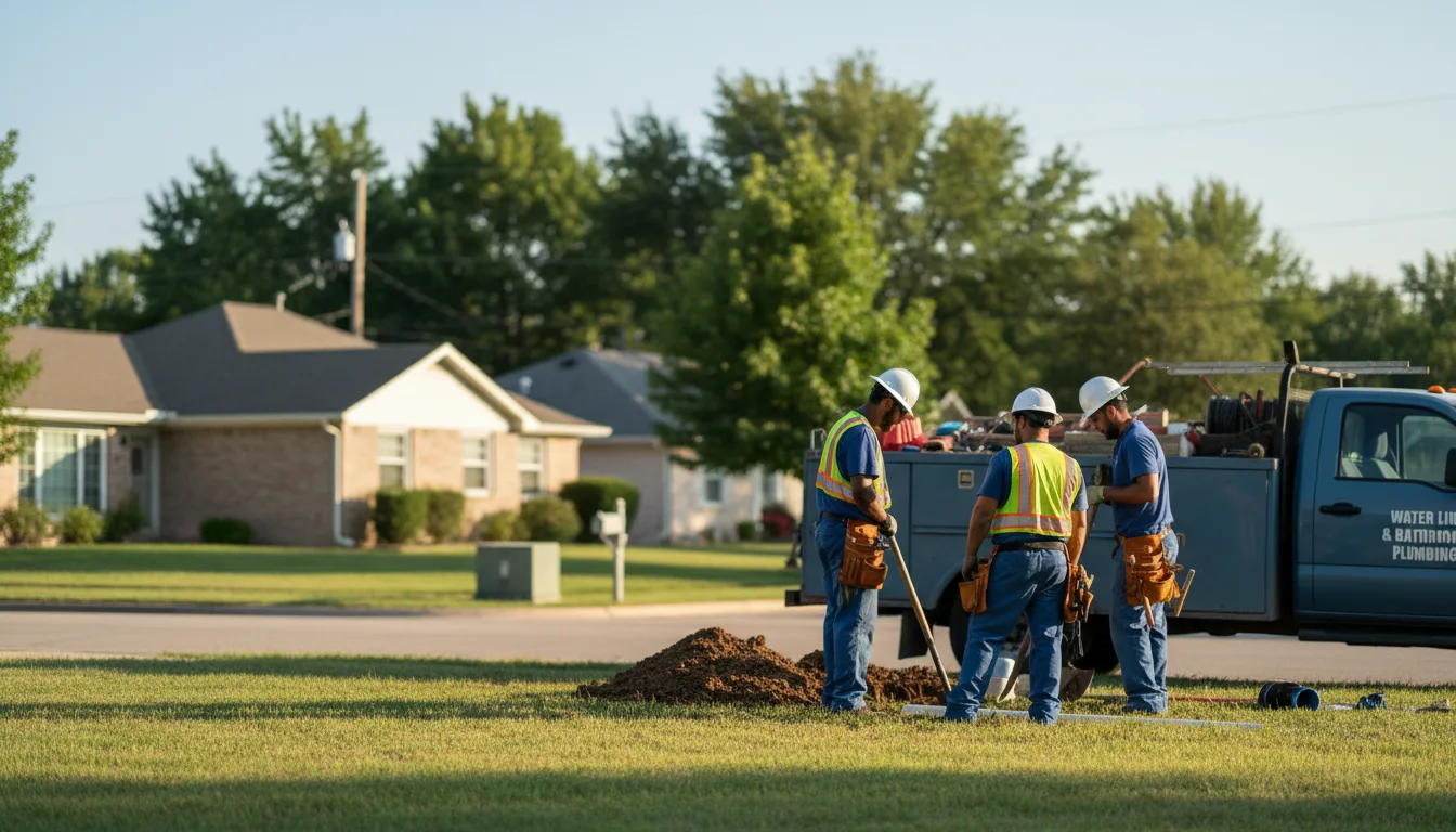 Residential water line and bathroom plumbing service in Gracey, KY
